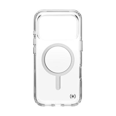 Speck Presidio Perfect Clear voor iPhone 17 Pro Case, MagSafe-compatibel, dun beschermhoes, helder/helder/zilver