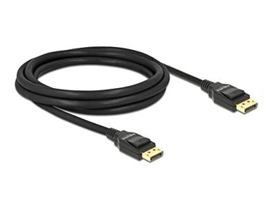 Delock 82585 DisplayPort-kabel DisplayPort Aansluitkabel DisplayPort-stekker 2 m Zwart 4K UHD, Verdraaid, Vergulde steekcontacten, Afgeschermd (drievoudig)