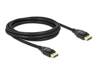 Delock 82585 DisplayPort-kabel DisplayPort Aansluitkabel DisplayPort-stekker 2 m Zwart 4K UHD, Verdraaid, Vergulde steekcontacten, Afgeschermd (drievoudig) - thumbnail