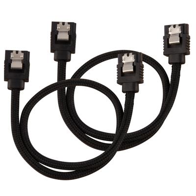 Corsair Hoogwaardige ommantelde SATA-kabel 30 cm (zwarte kleur)