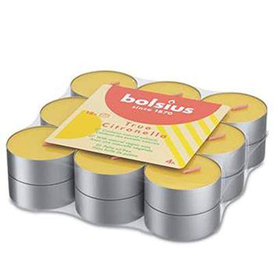 Bolsius True Citronella Geurtheelichten 4 Branduren 18 Stuks