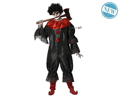 Kostuums voor Volwassenen Zwart Clown (1 Onderdelen) - Maat: XS/S - Maat: XS/S