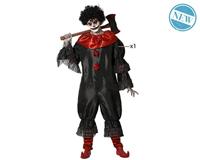 Kostuums voor Volwassenen Zwart Clown (1 Onderdelen) - Maat: XS/S - Maat: XS/S - thumbnail