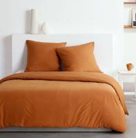 Beddenset - TODAY - Essential - 2 personen - 220 x 240 cm - Karamelkleurig gewassen effect - thumbnail