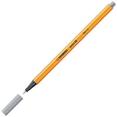 Fineliner stabilo point 88/95 f middelkoud grijs | 10 stuks Fineliner stabilo point 88/95 f middelkoud grijs | 10 stuks