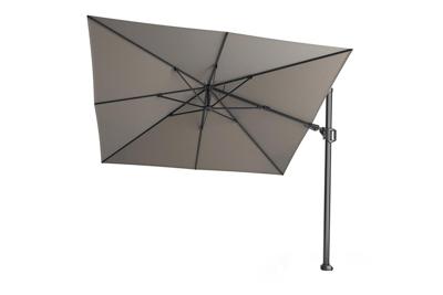 Zweefparasol Challenger Zijwaarts Kantelbaar (T2) premium 3x3 meter Manhattan zonwering Platinum - Platinum