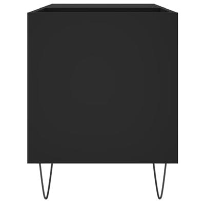 Platenkast 85x38x48 cm bewerkt hout zwart