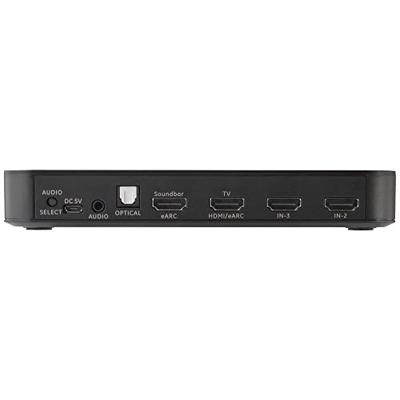 SpeaKa Professional TV, receiver, Audio Extractor SP-HDA-510 [HDMI - HDMI] 3840 x 2160 Pixel eARC, S/PDIF + analoge uitgang, Geïntegreerde 3-poorts HDMI-switch