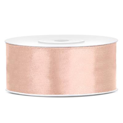 Satijnlint op rol 25mm (25m) Peach