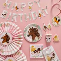 Decoratieset Paarden Beautiful (4st) - thumbnail
