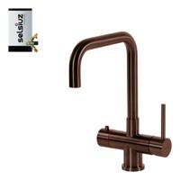 Selsiuz Inox kokend water kraan met titanium combi extra boiler en U-uitloopkraan copper - thumbnail