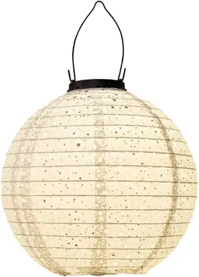 Solar lampion 25 cm wit/marrakesh Anna's Collection - Annas collection