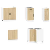 11-delige Keukenkastenset Kalmar bewerkt hout sonoma eikenkleur - thumbnail