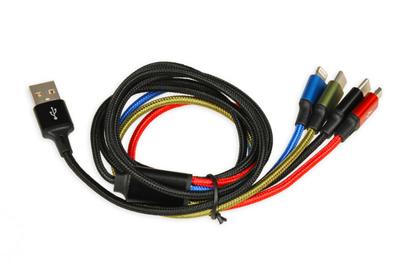 Universele 4-in-1 oplaadkabel I-BOX USB IKUM4W1 - thumbnail