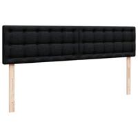 Ottoman bed met matras 200x200 cm stof zwart - thumbnail