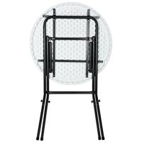 Statafel kunststof Wit Ø72cm opvouwbaar - thumbnail