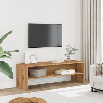 Tv-meubel 120x40x40 cm bewerkt hout artisanaal eikenkleurig Tv-meubel 120x40x40 cm bewerkt hout artisanaal eikenkleurig