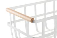 Veelzijdige mand DKD Home Decor Wit Natuurlijk Metaal Pijnboom 36 x 22 x 15,5 cm - thumbnail