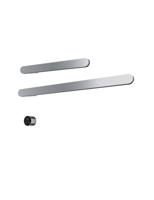 Hotbath &MORE set van 2 rails RASS80 SOFT SQUARE 80 en RASS50 SOFT SQUARE 50 cm met separate schakelaar en inbouw element Chroom (RASS50+RASS80CR) - thumbnail