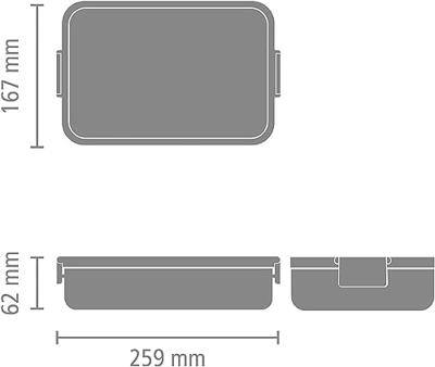 Brabantia Make & Take Lunchbox L Donkergrijs - thumbnail