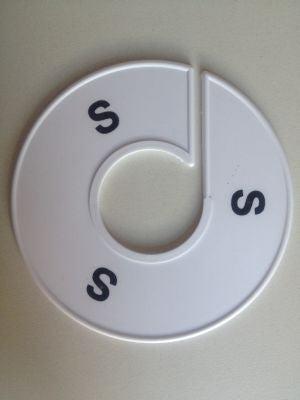 Maatring 11 cm wit/zwart S