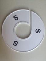 Maatring 11 cm wit/zwart S - thumbnail