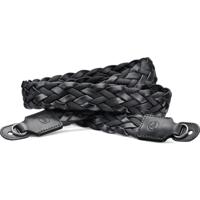 Leica 14696 Carrying Strap, flat braided rayon & leather cord, black - thumbnail