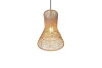 Trio Design hanglampBijou zwart met rotan Ø20cm - R31831026 - thumbnail