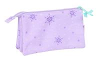 Pennenetui met 3 vakken Frozen Spirit Lila 22 x 12 x 3 cm - thumbnail