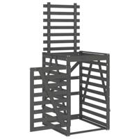 Containerberging 84x90x128,5 cm massief grenenhout grijs - thumbnail