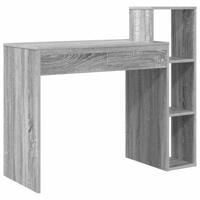 Bureau met plank Grijs sonoma 100 x 40 x 90 cm Bewerkt hout - thumbnail