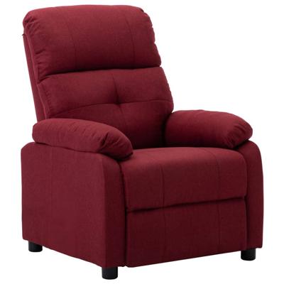 Fauteuil verstelbaar stof wijnrood