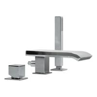 Cuadro Badrandcombinatie CUADRO met waterval en handdouche antikalk 10716102 Tres - thumbnail