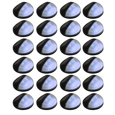 VidaXL Solarwandlampen led 24 st rond zwart