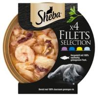 Sheba Filets Selectie in saus natvoer kat (kuipjes, multipack) 4 x 60 g - thumbnail