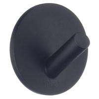 Haak Smedbo Xtra Design Mini Rond Zelfklevend Mat Zwart Smedbo - thumbnail