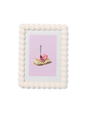 HEMA Fotolijst 15x20cm hout bolletjes (wit)