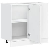 Keuken onderkast Porto bewerkt hout zwart - thumbnail