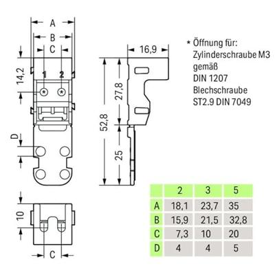 WAGO 221-503 Montagemateriaal 50 stuk(s)