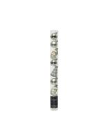 9 Glazen kerstballen en figuren mix zilver Decoris - Decoris - thumbnail
