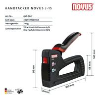 Novus Office HANDTACKER J-15 030-0441 Nietpistool Lengte nieten 4 - 10 mm - thumbnail