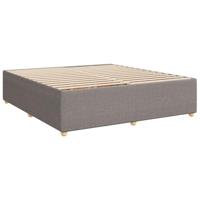 Boxspring met matras stof taupe 200x200 cm - thumbnail