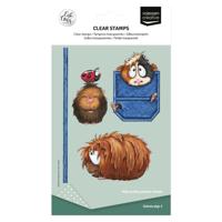 Vaessen Creative • clear stamps guinea pigs 3 8st. - thumbnail