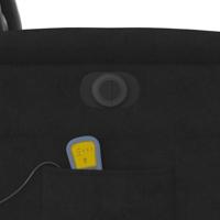 Massagestoel elektrisch verstelbaar microvezelstof zwart - thumbnail