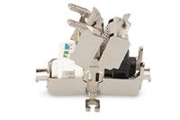 Digitus RJ45 / Connector Netwerk Adapter CAT 6A, Zonder connectoren [1x LSA, Snijklem, Snelaansluiting - 1x LSA, Snijklem, Snelaansluiting] Zilver, Staal - thumbnail