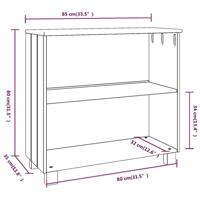 Dressoir 85x35x80 cm massief grenenhout wit - thumbnail