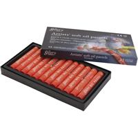 Gallery Oliepastel, L: 7 cm, d 11 mm, dikte 11 mm, vermilion, 12 stuk/ 1 doos - thumbnail