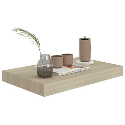 Wandschappen zwevend 4 st 40x23x3,8 cm MDF eikenkleurig - thumbnail