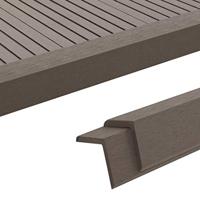 VidaXL Terras hoekplinten 5 st 170 cm hkc donkerbruin - thumbnail