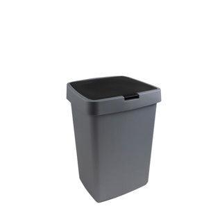 Sunware Delta Prullenbak Met Klep 25l Zilvergrijs Sunware Delta Prullenbak Met Klep 25l Zilvergrijs